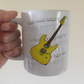 Electric Guitar Notation Mug (Yellow) - Guitarist Gift - Guitar Teacher Mug - Gift For Musician