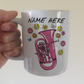 Floral Euphonium Mug - Custom Euphonium Mug - Personalised Brass Musician Gift