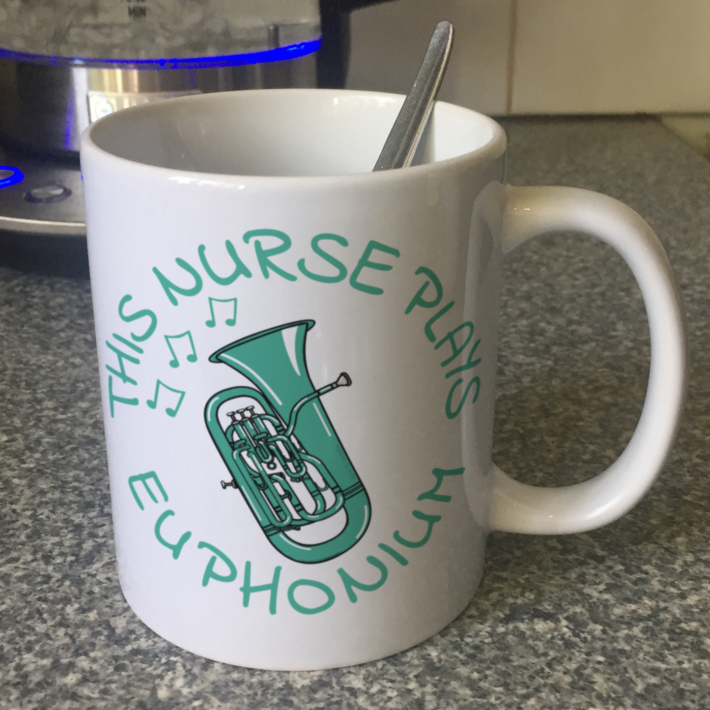 Nurse Euphonium Mug - This Nurse Plays Euphonium - Brass Musician Gift For Nurse