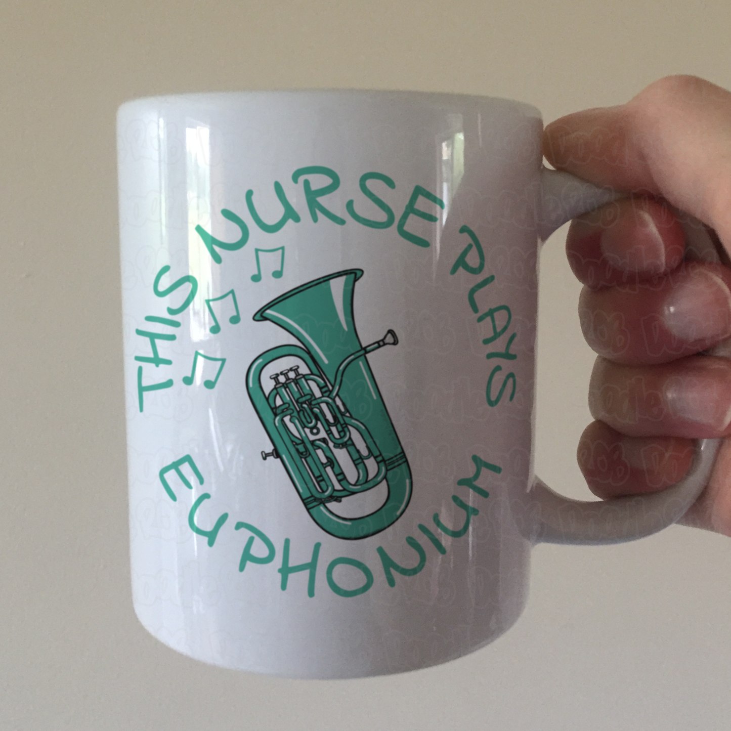 Nurse Euphonium Mug - This Nurse Plays Euphonium - Brass Musician Gift For Nurse