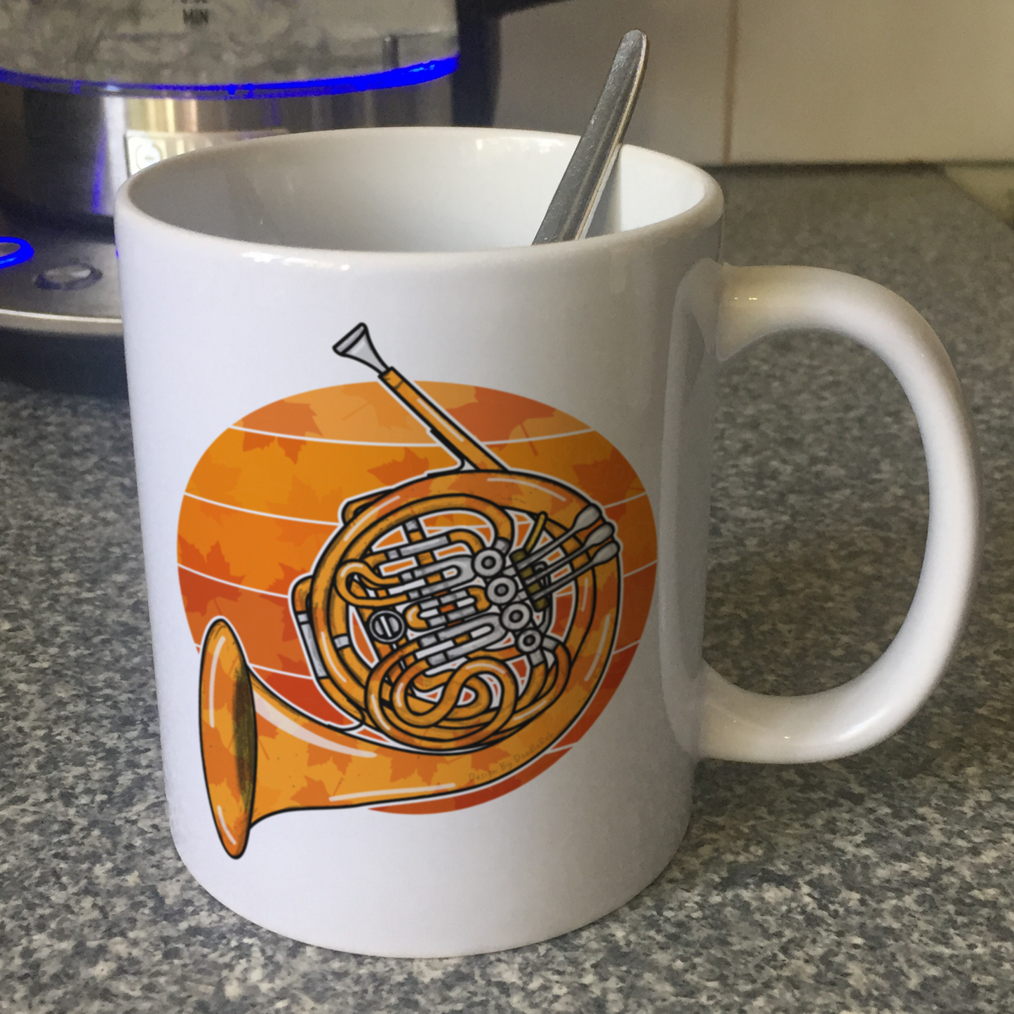 Autumn French Horn Mug - Horn Player Mug - Brass Musician Gift