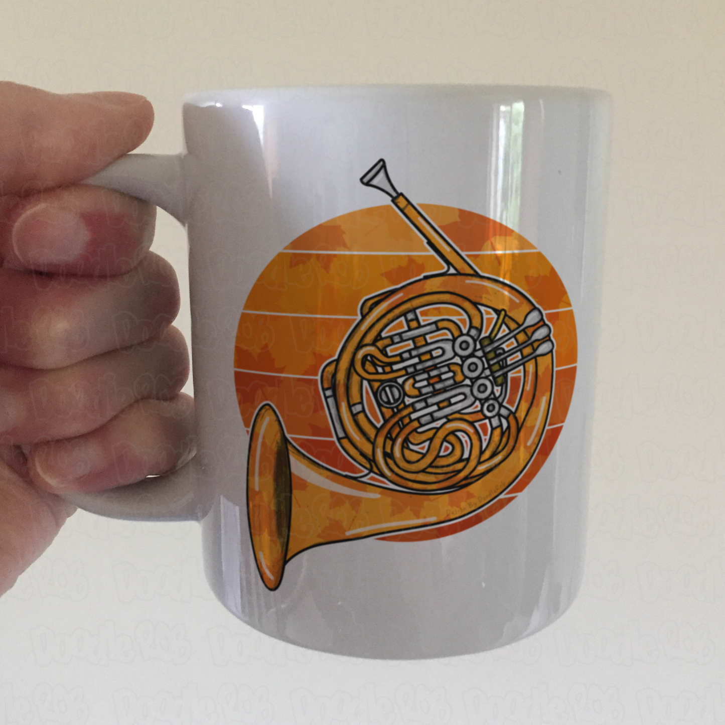 Autumn French Horn Mug - Horn Player Mug - Brass Musician Gift