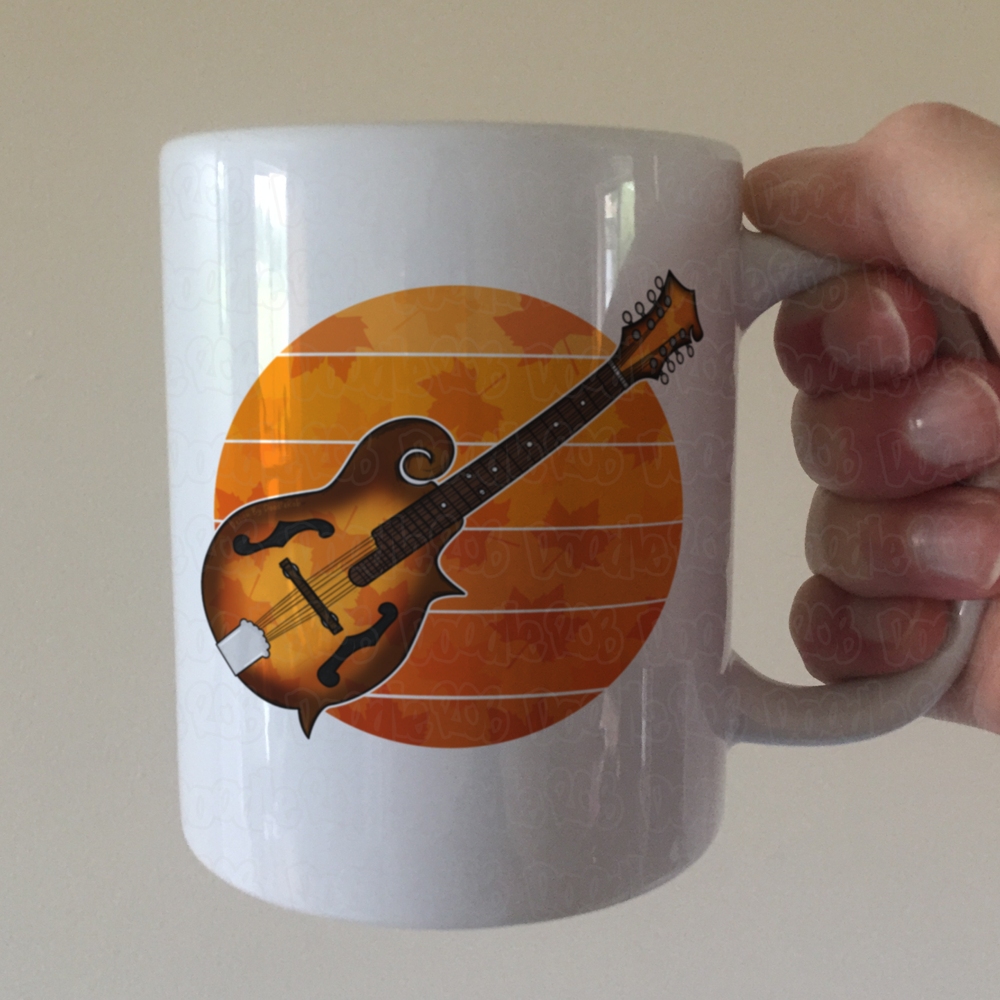 Autumn Mandolin Mug - Mandolinist Gift - Mandolin Teacher - Folk Musician Gift