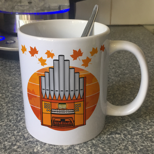 Autumn Organist Mug - Church Organ - Church Organist Gift - Organ Teacher Gift