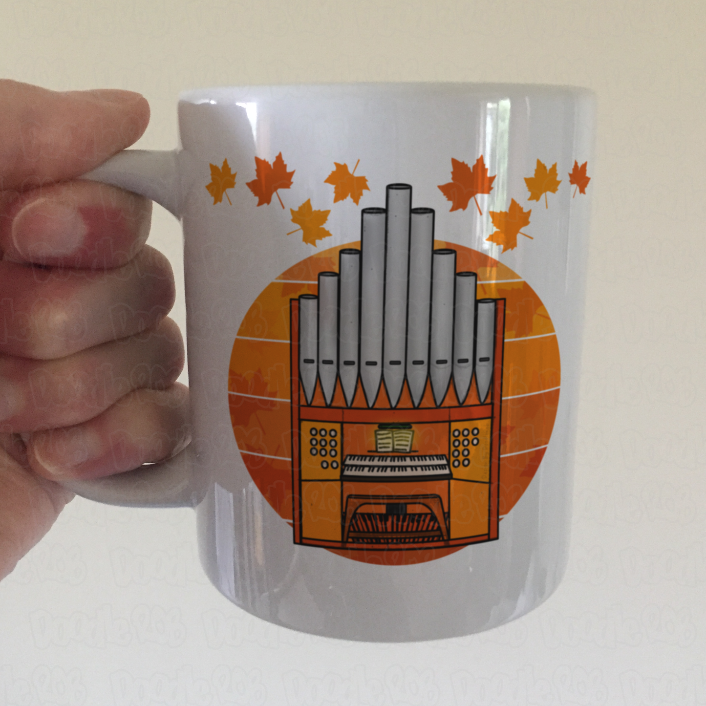 Autumn Organist Mug - Church Organ - Church Organist Gift - Organ Teacher Gift