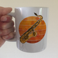 Autumn Saxophone Mug - Saxophonist Mug - Music Teacher Gift