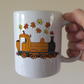 Autumn Train Mug - Steam Locomotive Mug - Railway Enthusiast Gift