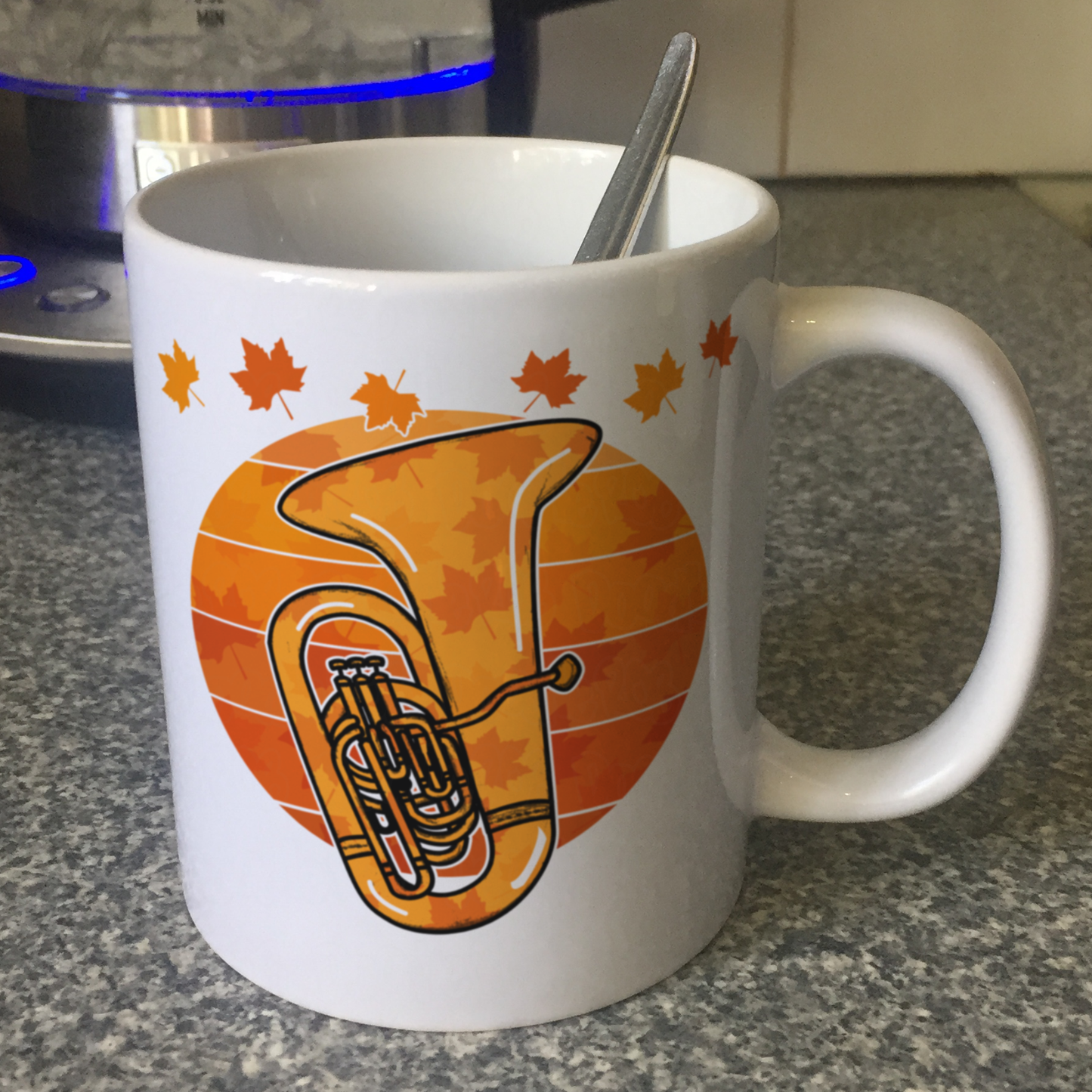 Autumn Tuba Mug - Gift For Tubaist - Tuba Teacher Mug - Brass Musician Gift