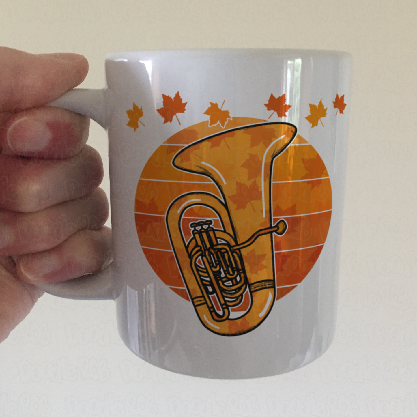 Autumn Tuba Mug - Gift For Tubaist - Tuba Teacher Mug - Brass Musician Gift