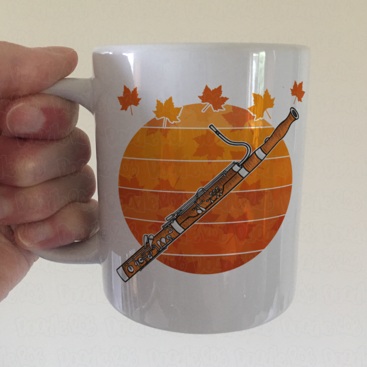 Autumn Bassoon Mug - Gift For Bassoonist - Woodwind Musician Gift