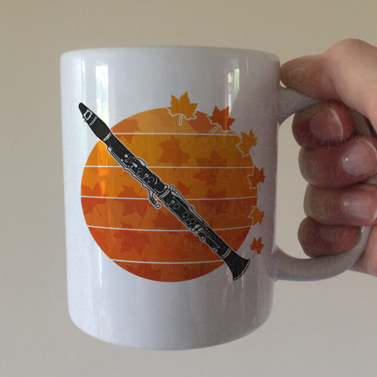 Autumn Clarinet Mug - Gift For Clarinetist - Woodwind Musician Gift