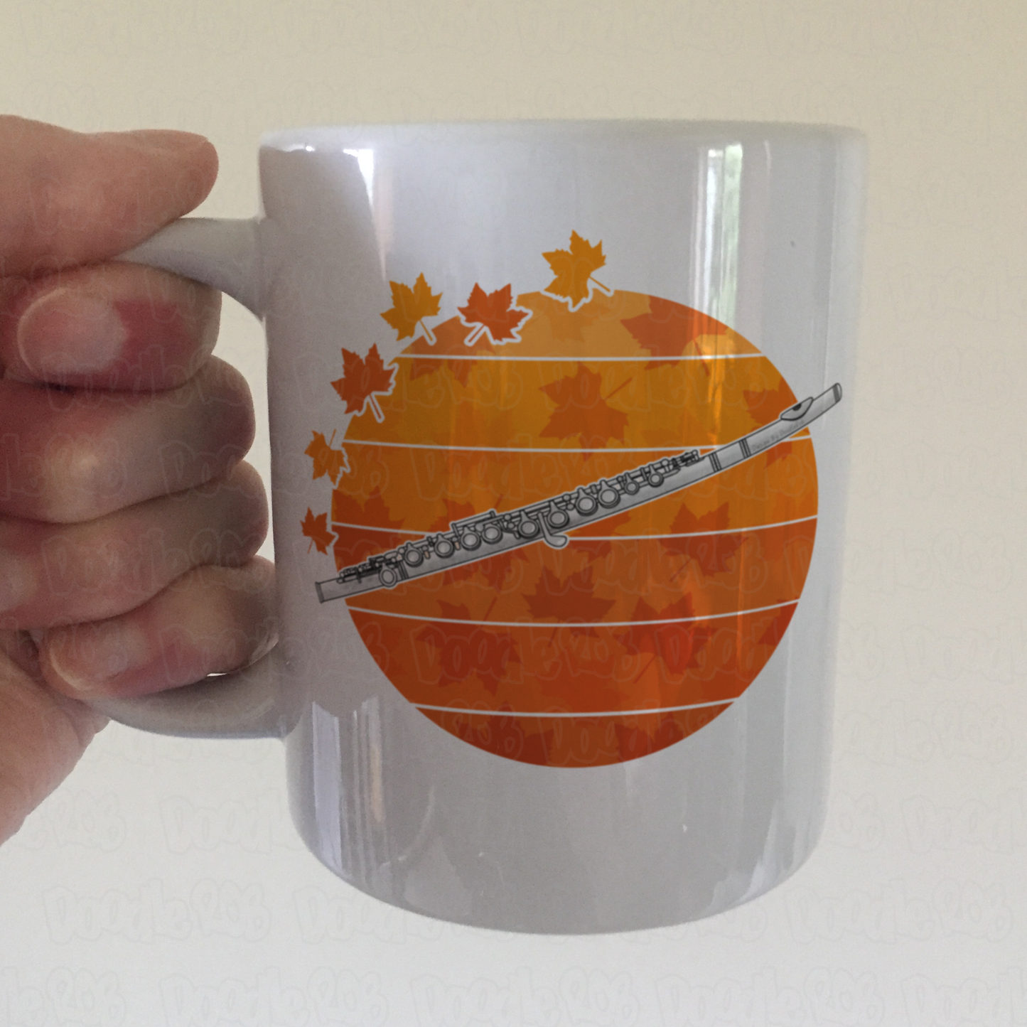 Autumn Flute Mug - Gift For Flautist - Woodwind Musician Gift