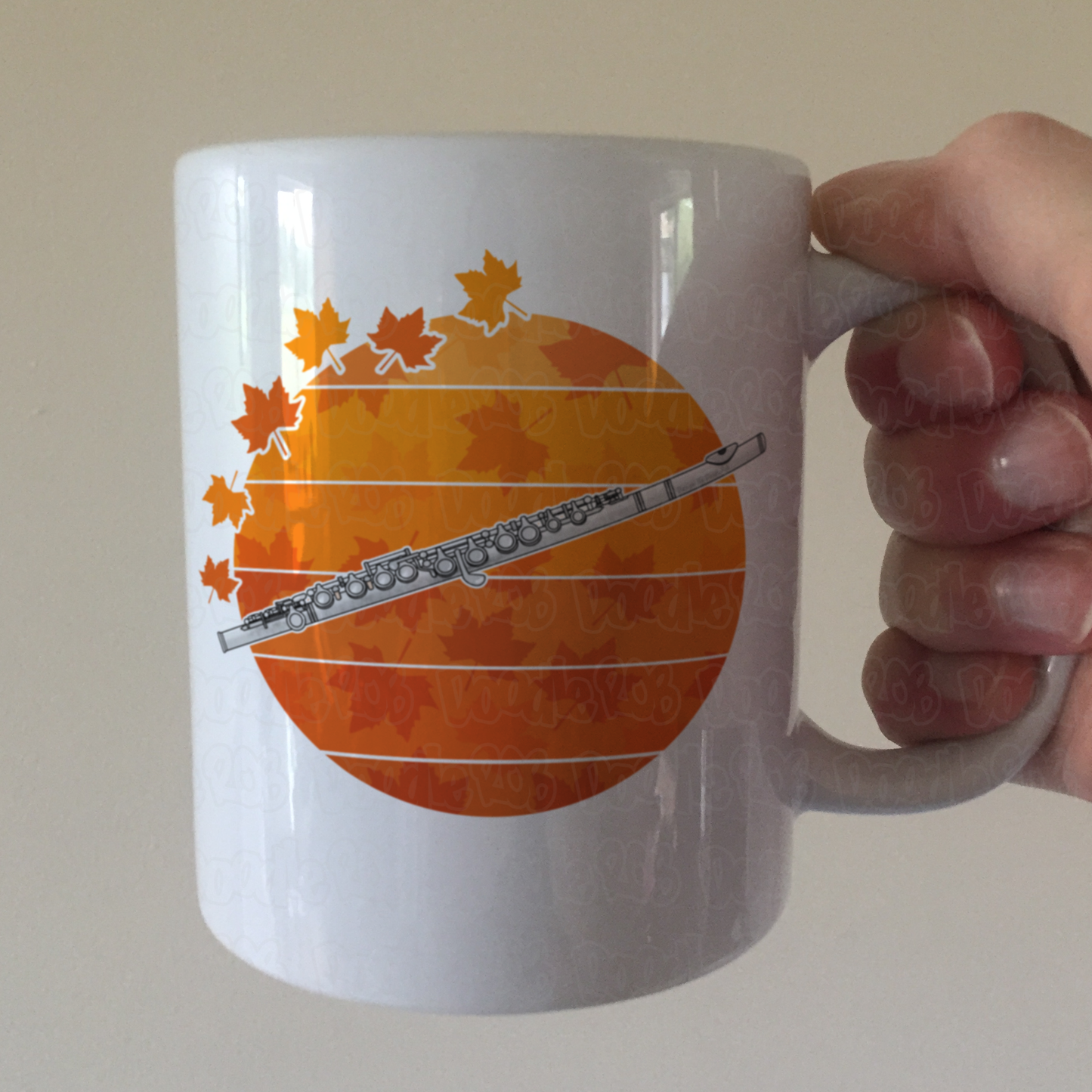 Autumn Flute Mug - Gift For Flautist - Woodwind Musician Gift