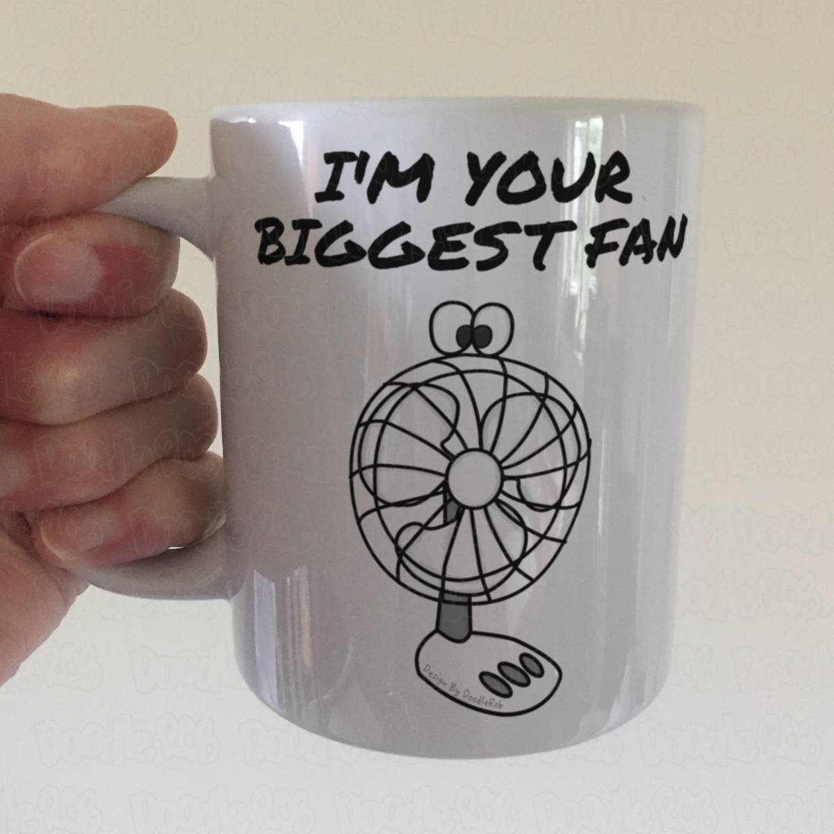 Funny Desk Fan Mug - I'm Your Biggest Fan - Joke Gift For Him - Anniversary Mug