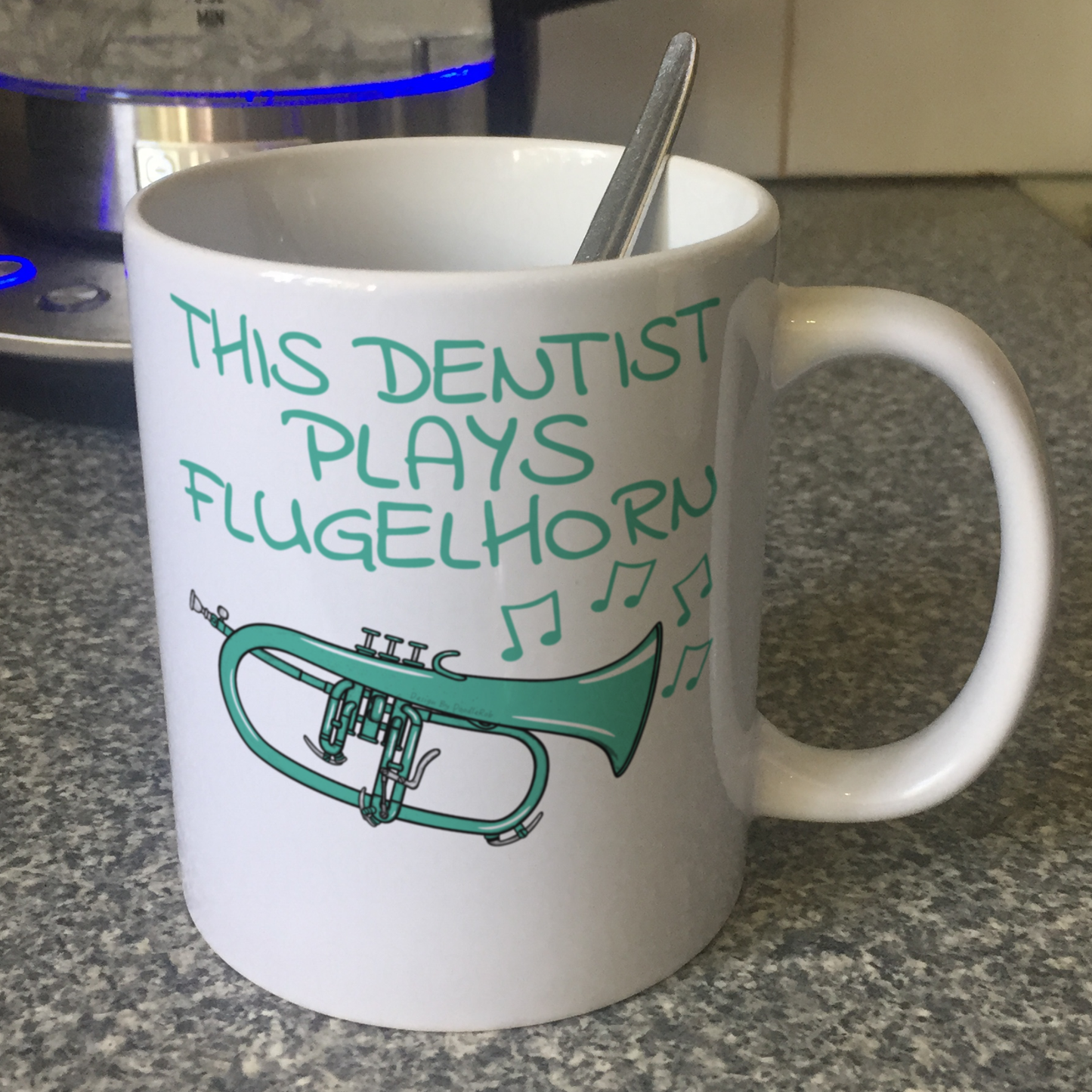 Dentist Flugelhorn Mug - This Dentist Plays Flugelhorn - Brass Musician Gift For Dentist