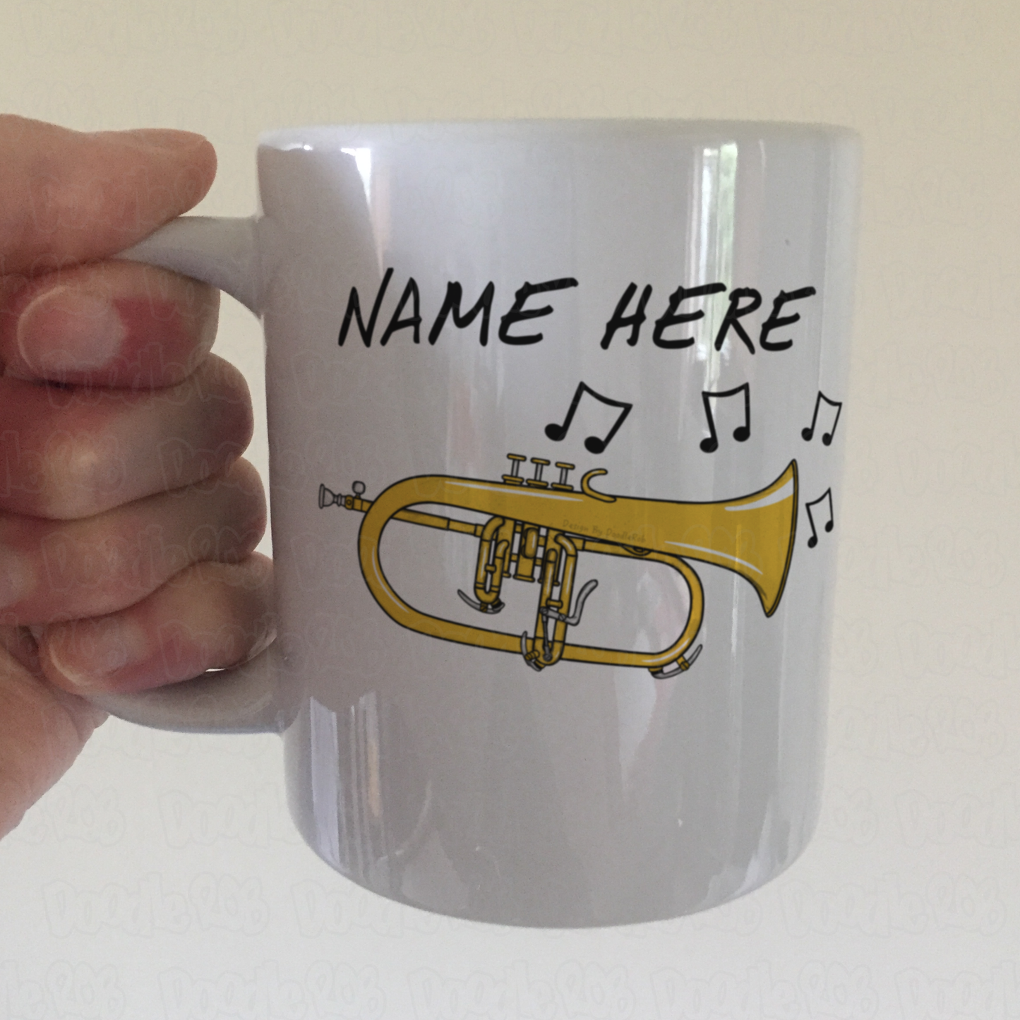 Flugelhorn Personalised Mug - Horn Player Custom Mug - Gift For Brass Musician