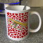 Flugelhorn With Hearts Mug - Gift For Horn Player - Brass Musician Valentines Anniversary Gift