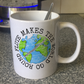 Flute Mug - Flute Makes The World Go Round - Gift For Flautist - Flute Teacher Mug