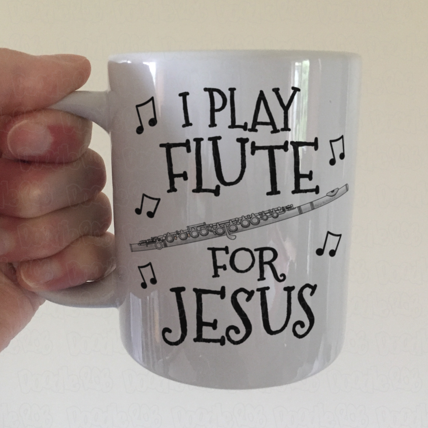 Christian Flute Mug - I Play Flute For Jesus - Church Flautist Gift
