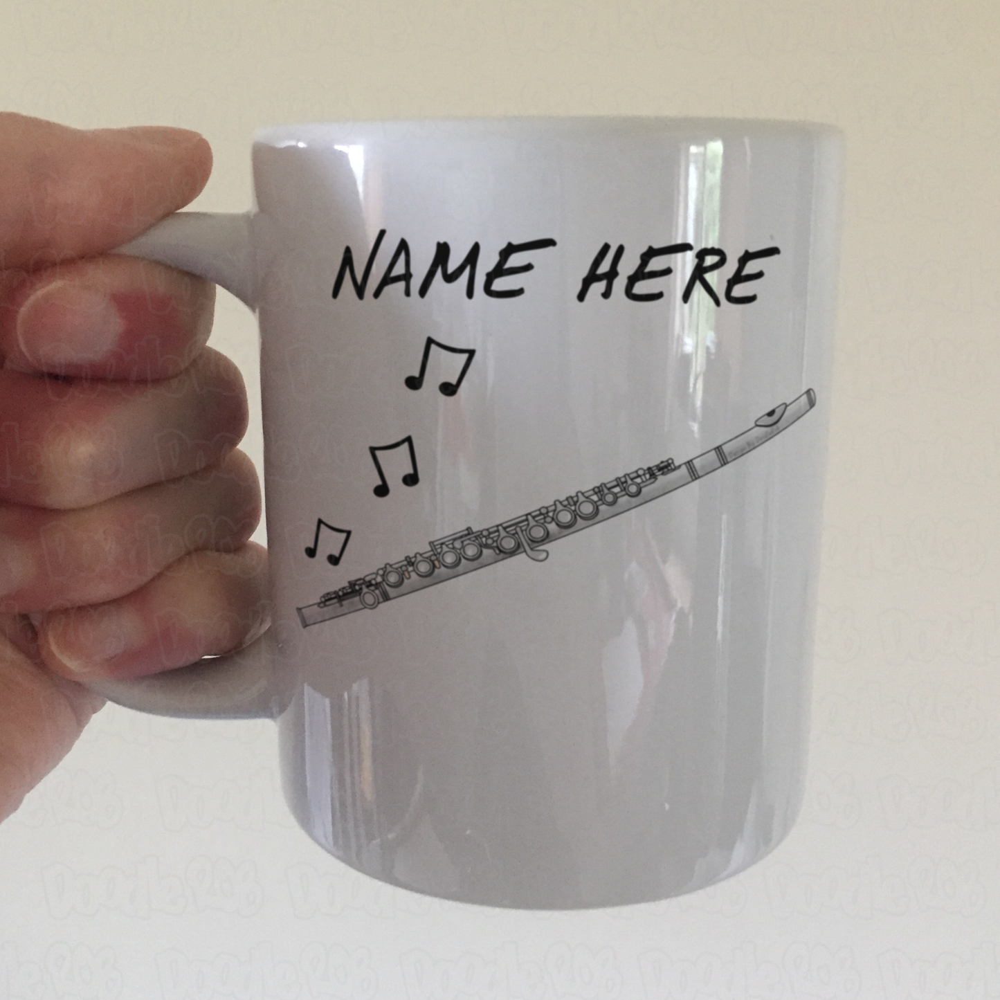 Flute Personalised Mug - Custom Flautist Gift - Flute Teacher Mug