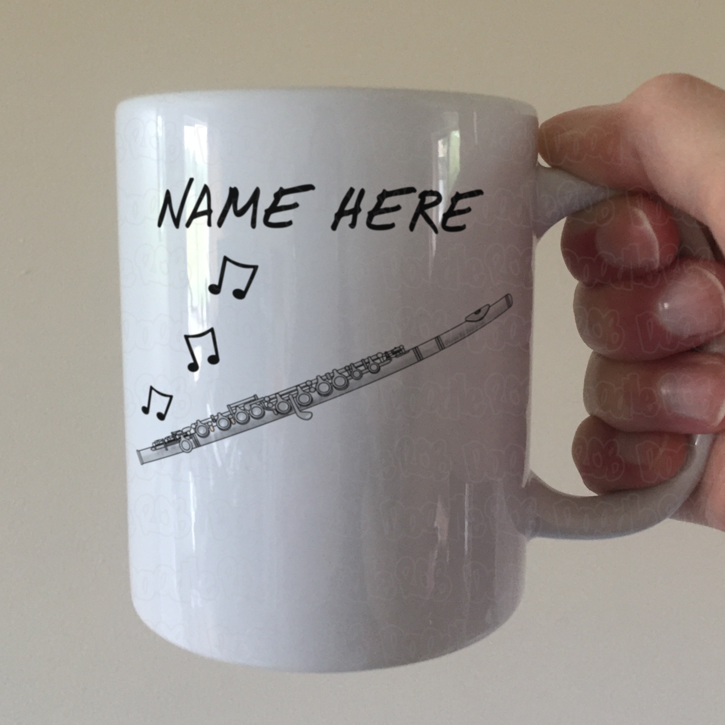 Flute Personalised Mug - Custom Flautist Gift - Flute Teacher Mug