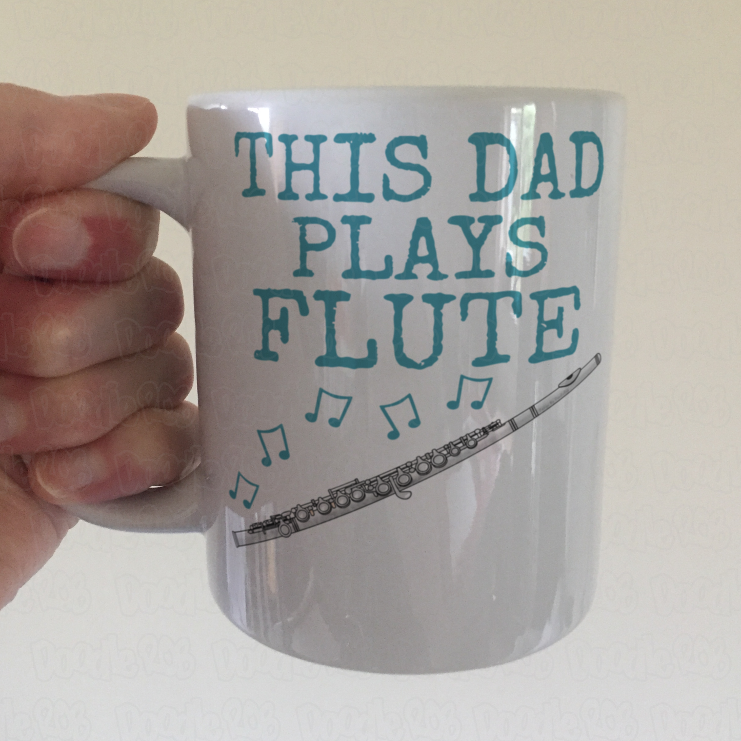 Flute Father's Day Mug - This Dad Plays Flute - Flautist Woodwind Musician Gift