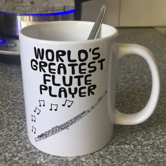 Flautist Mug - World's Greatest Flute Player - Woodwind Teacher Gift