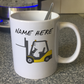 Forklift Truck Personalised Mug - Custom Mug For Forklift Driver - Gift For Construction Worker