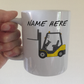 Forklift Truck Personalised Mug - Custom Mug For Forklift Driver - Gift For Construction Worker