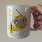 French Horn Mug - Horn Player Gift - Brass Musician Mug