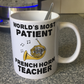 Funny French Horn Teacher Mug - World's Most Patient Horn Teacher - Brass Teacher Gift
