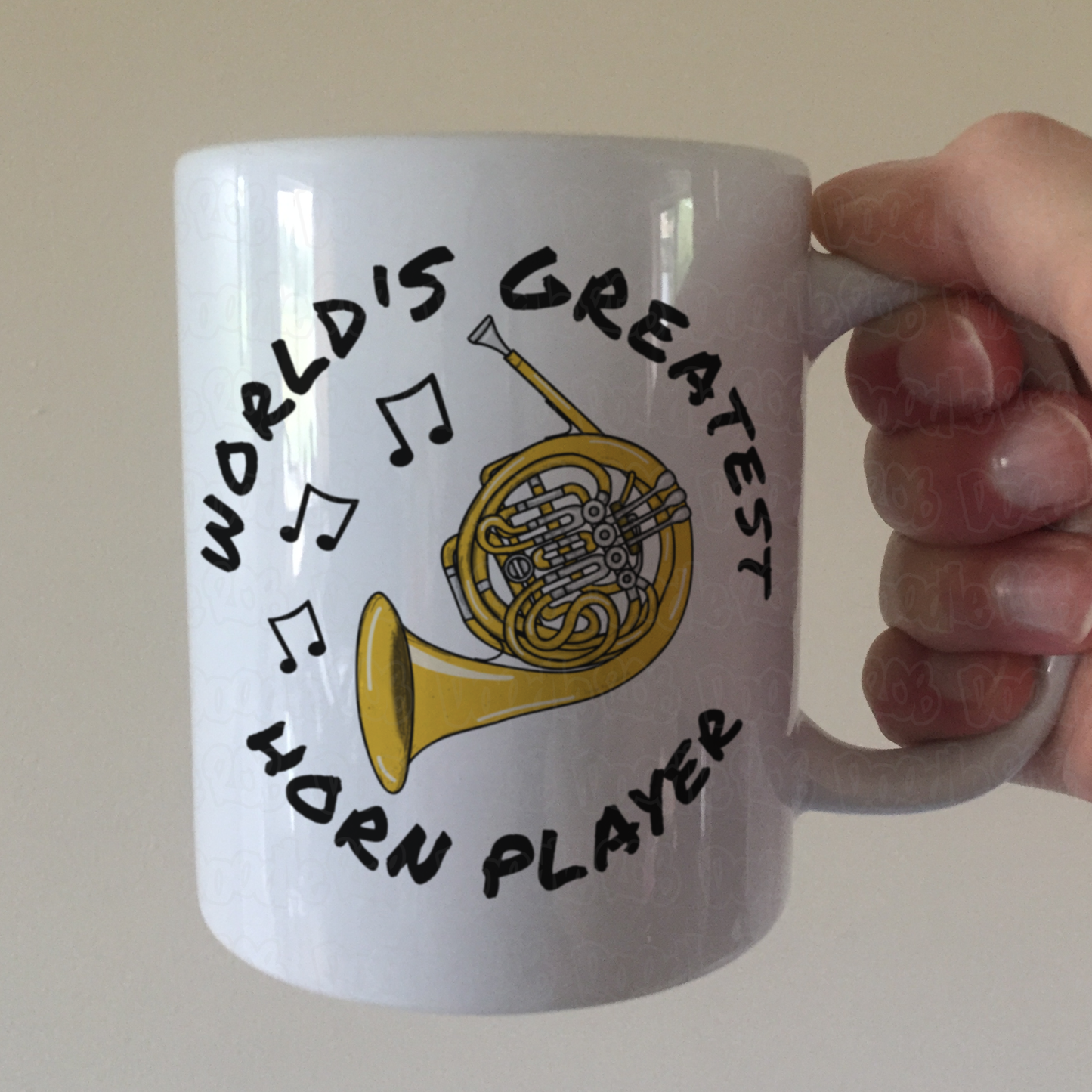 French Horn Mug - World's Greatest Horn Player - Brass Musician Gift