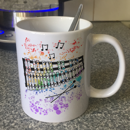 Glockenspiel Rainbow Mug - Gift For Glockenspielist - School Music Teacher Mug - Percussionist Gift