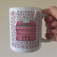 Harmonium Floral Mug (Pink Flowers) - Female Organist - Musician Gift For Girl