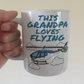 Helicopter Father's Day Mug - This Grandpa Loves Flying - Pilot Aviation Enthusiast Gift