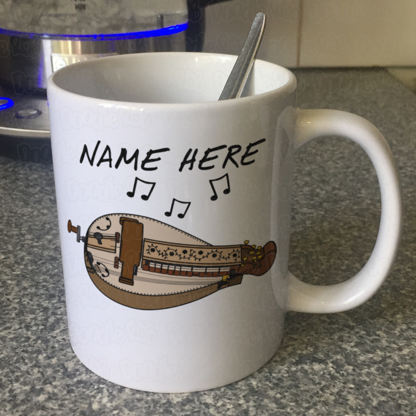 Hurdy Gurdy Personalised Mug - Gurdyist Custom Mug - Folk Musician Gift