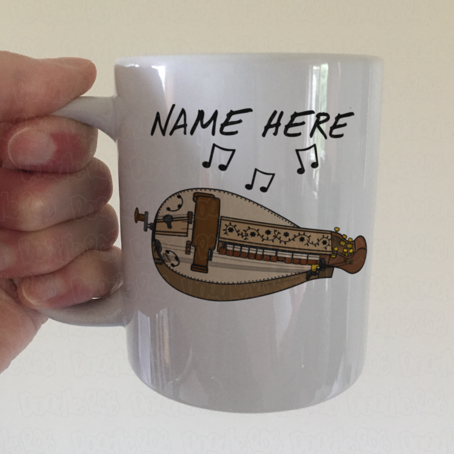 Hurdy Gurdy Personalised Mug - Gurdyist Custom Mug - Folk Musician Gift