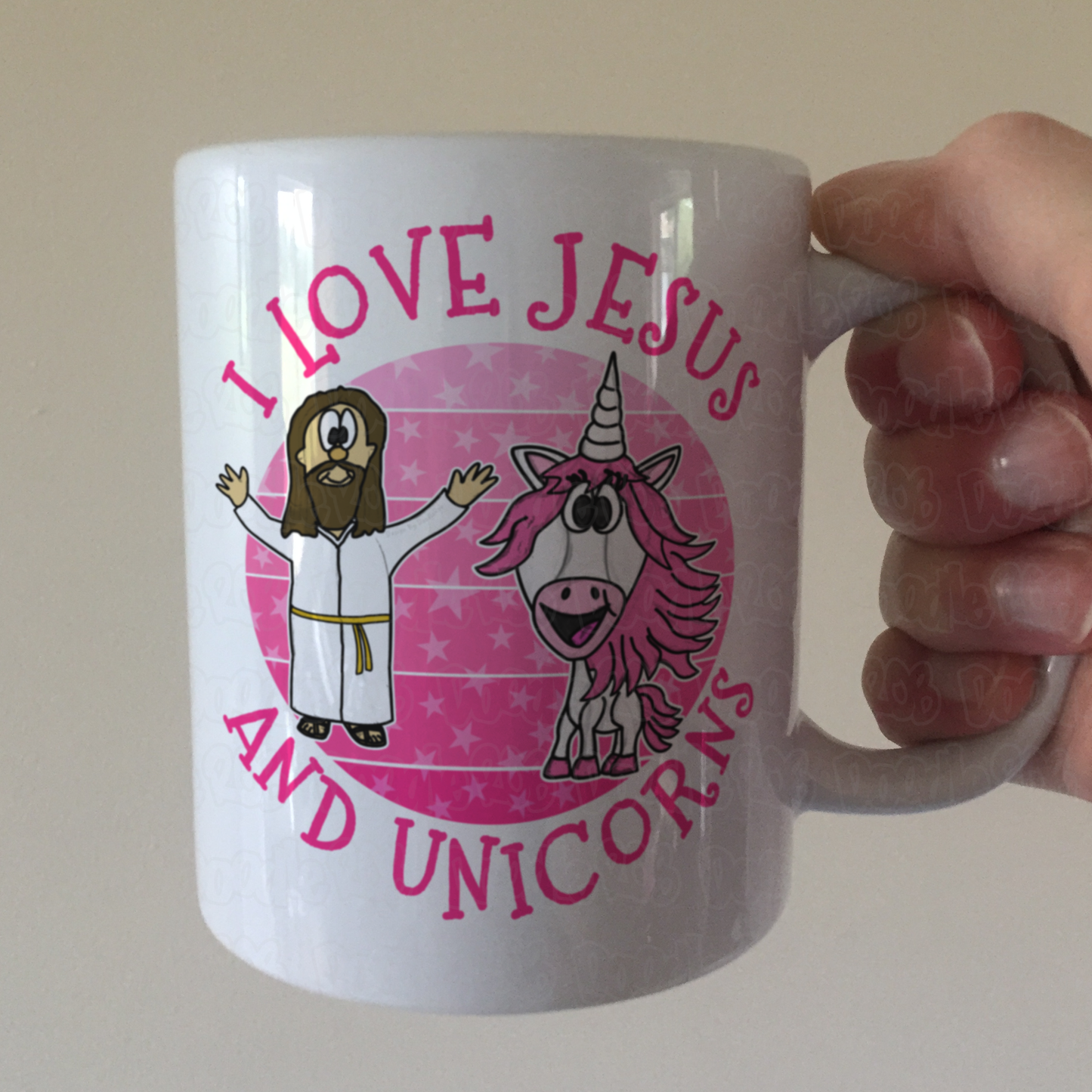 Funny Jesus Mug - I Love Jesus And Unicorns - Gift For Christian Girl - Church Humour