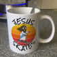 Christian Skateboarder Mug - Jesus Skates - Funny Skateboarding Gift