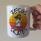 Christian Skateboarder Mug - Jesus Skates - Funny Skateboarding Gift
