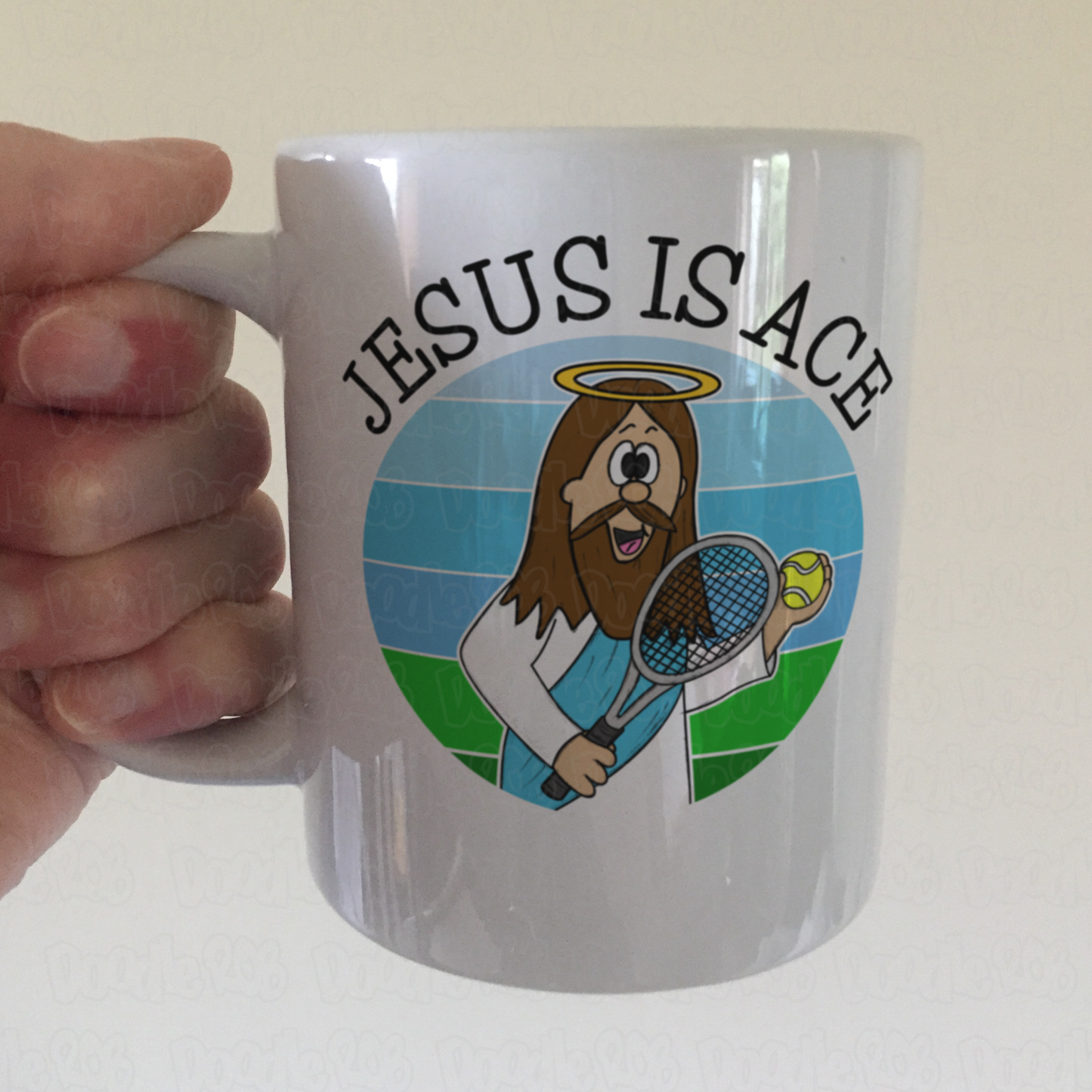 Christian Tennis Mug - Jesus Is Ace - Tennis Player Mug - Funny Church Gift