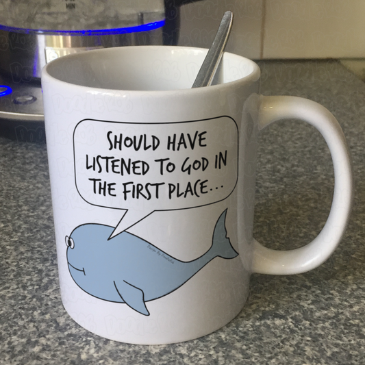 Jonah And The Whale Mug - Should Have Listened To God - Funny Christian Mug - Church Pastor Gift