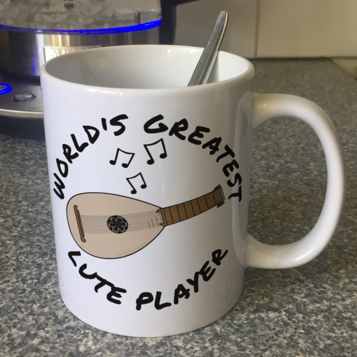 Lute Player Mug - World's Greatest Lute Player - Gift For Lutenist - Folk Musician Mug