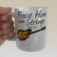 Church Mandolin Mug - Praise Him With Strings (Psalm 150) - Christian Mandolinist - Folk Musician Gift