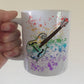Mandolin Rainbow Mug - Gift For Mandolinist - Mandolin Teacher Mug - Folk Musician Gift
