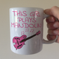 Girl's Mandolin Mug - This Girl Plays Mandolin - Female Mandolinist Gift - Musician Gift For Her