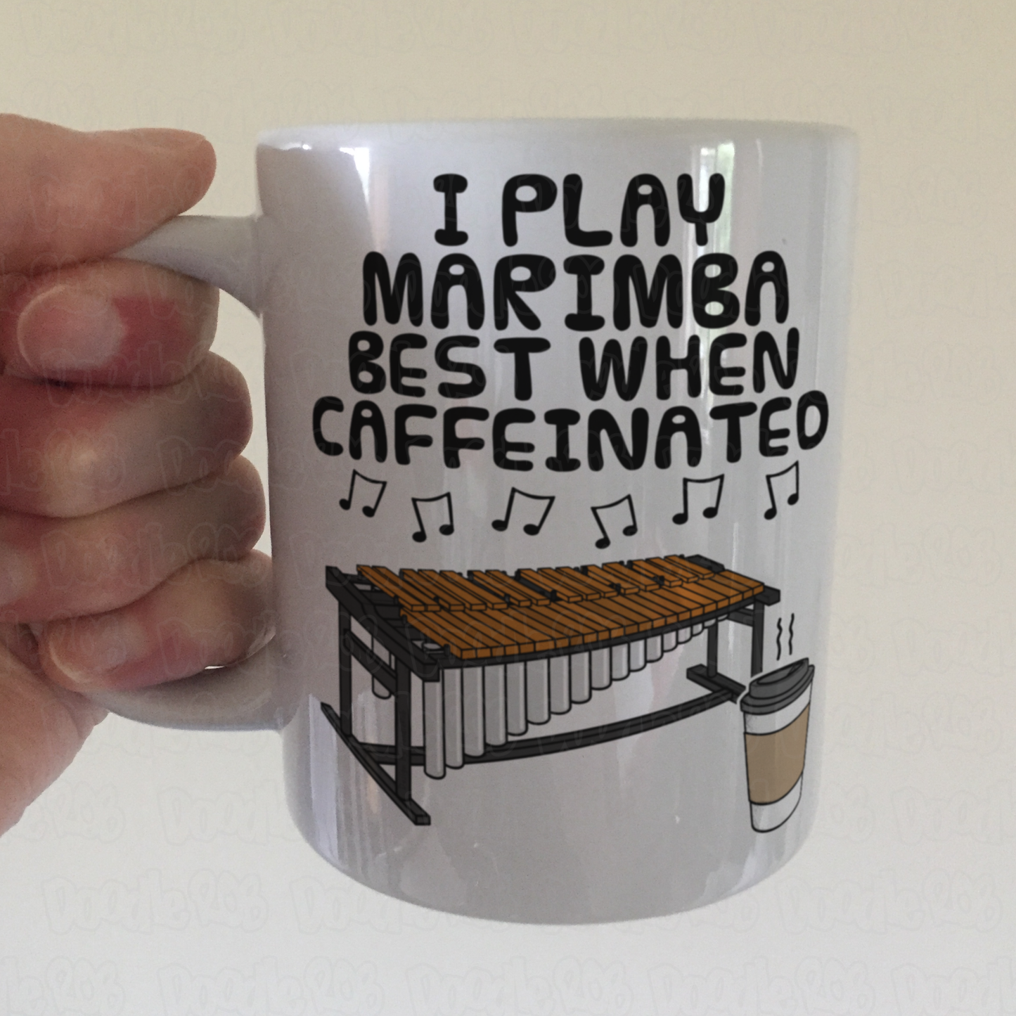 Marimba Coffee Mug - I Play Marimba Best When Caffeinated - Percussionist Musician Gift