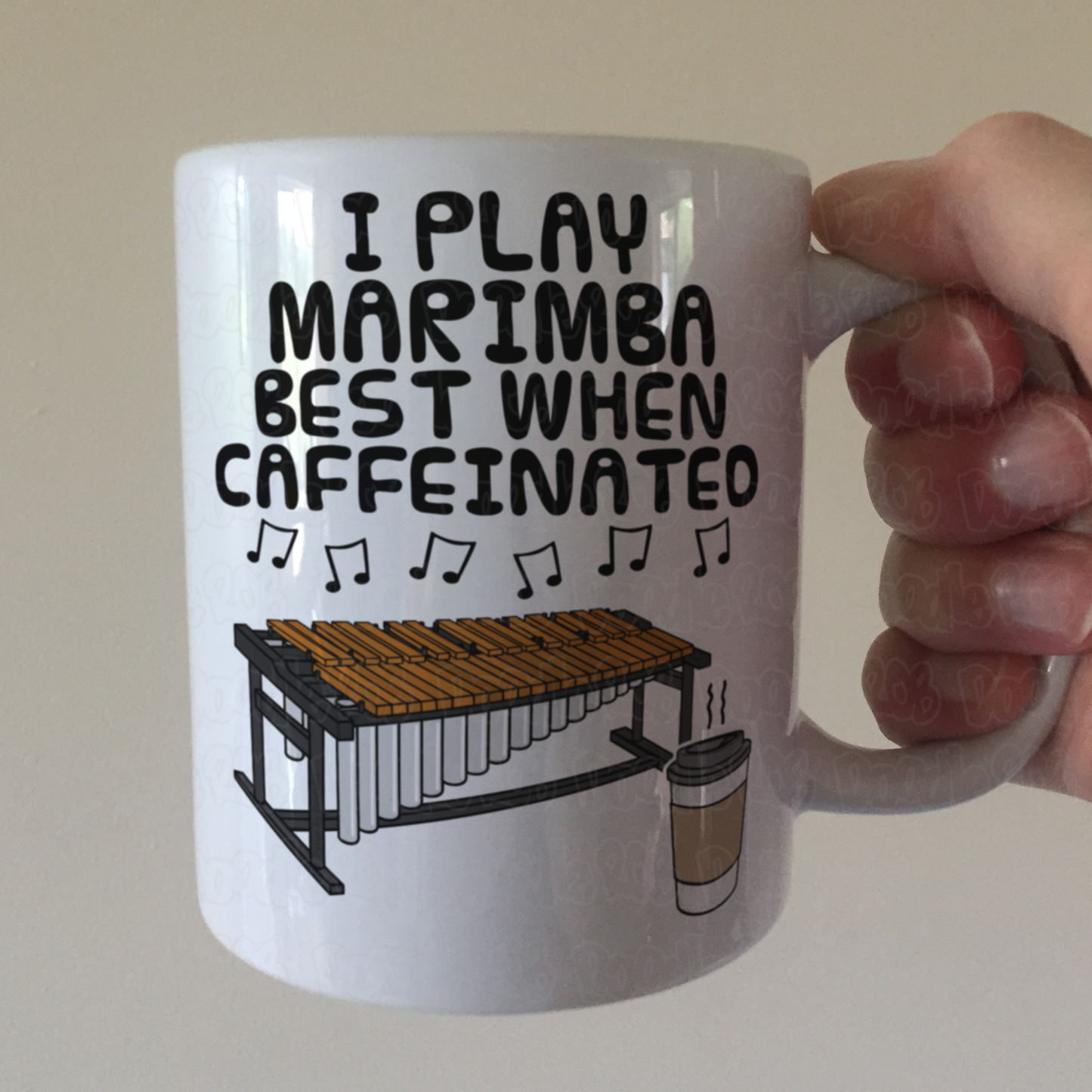 Marimba Coffee Mug - I Play Marimba Best When Caffeinated - Percussionist Musician Gift