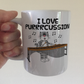 Funny Marimba Mug - Cat Playing Marimba - Percussion Teacher Mug - Orchestral Musician Gift