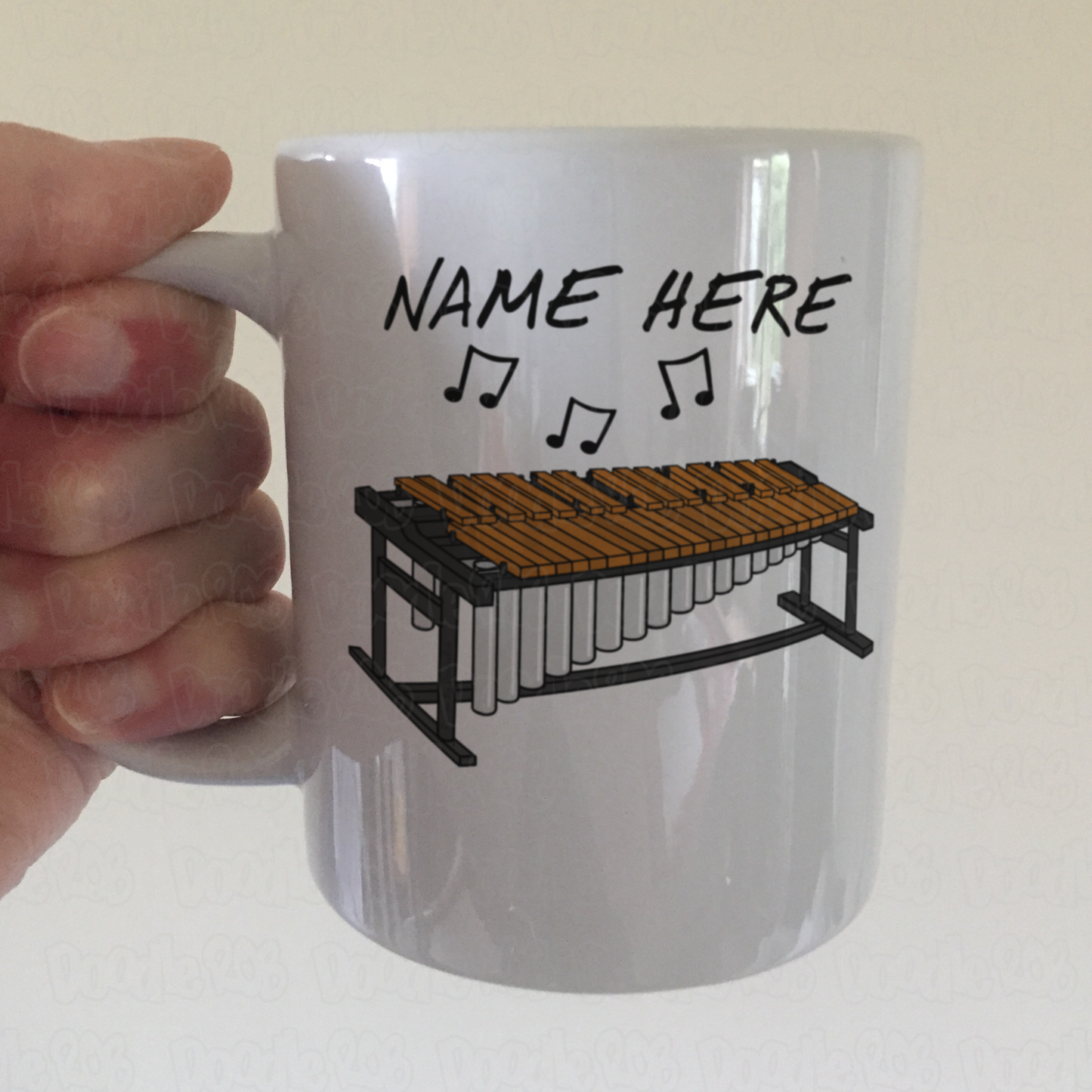 Marimba Personalised Mug - Marimbist Custom Gift - Percussion Teacher Mug